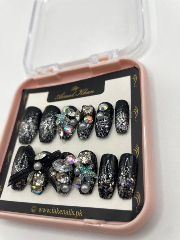 Midnight Bloom Nails