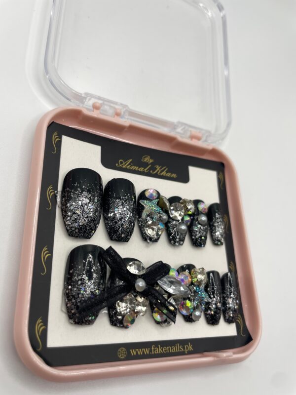 Midnight Bloom Nails