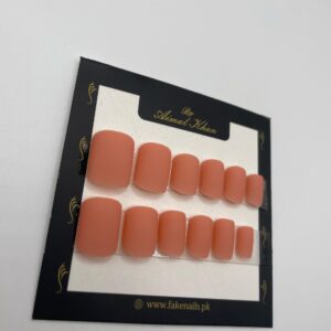 Nude Peach Short Nails