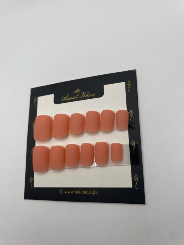 Nude Peach Short Nails