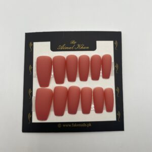 Peach Echo Long Nails