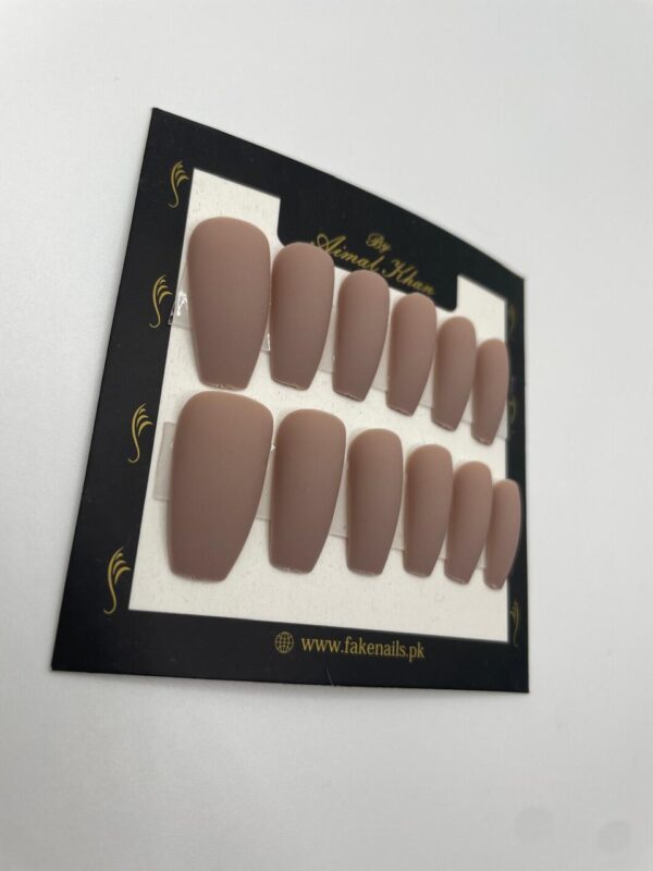 Taupe Long Nails